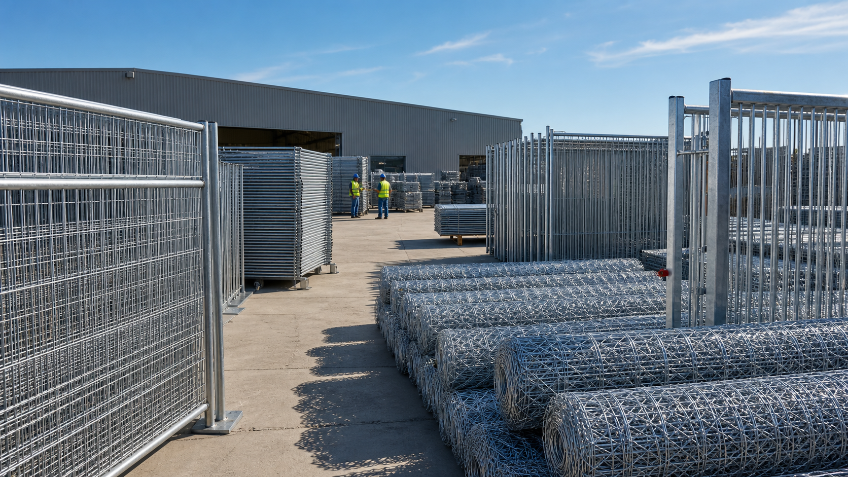 Fence factory and finished fence panels for export
