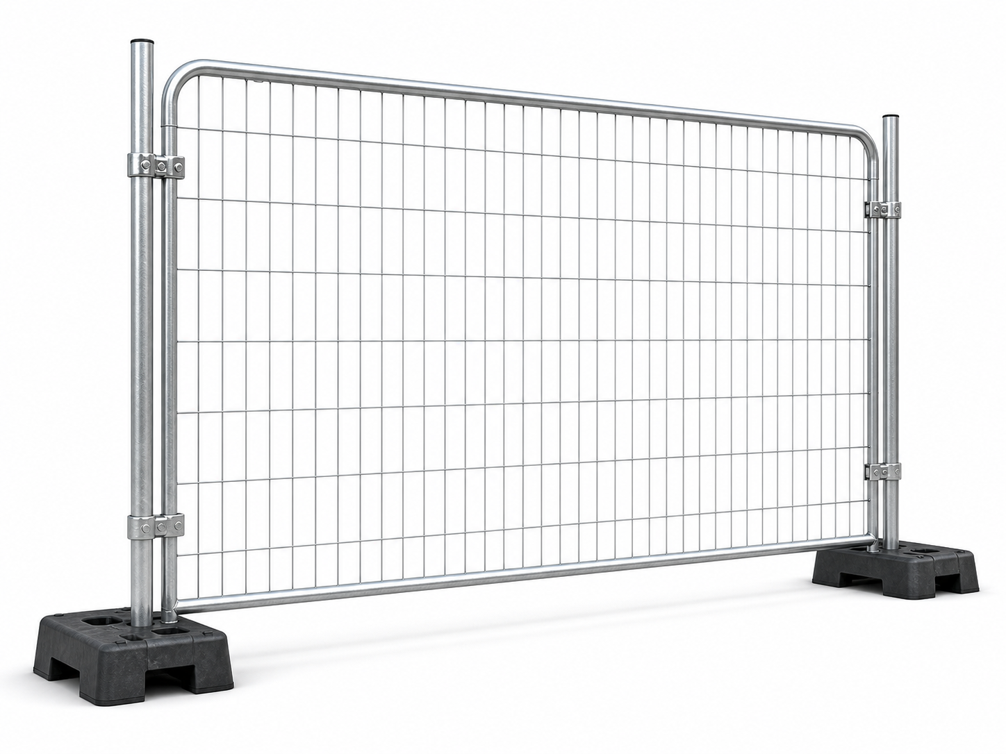 Australia temporary fence panel with rounded top frame and plastic feet