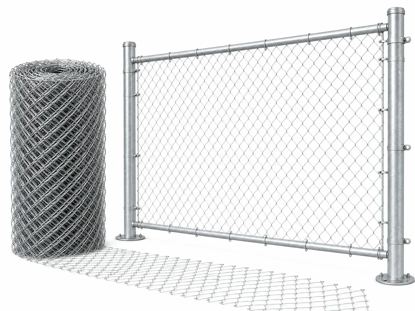 Galvanized chain link fence roll