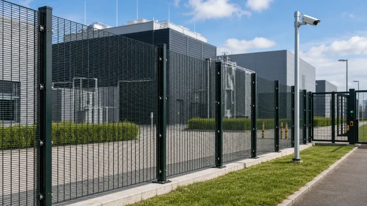 358 fence at a data center perimeter